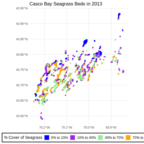 2013 Seagrass Beds in Casco Bay.